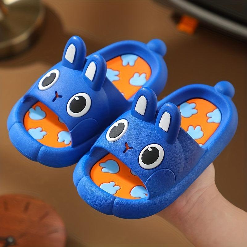JIAGEYA Boys Cartoon Rabbit Slippers Non Slip Lightweight Open Toe Slippers