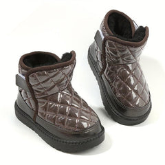 Boy's Snow Boots Warm Fleece Cozy Non slip Ankle Boots