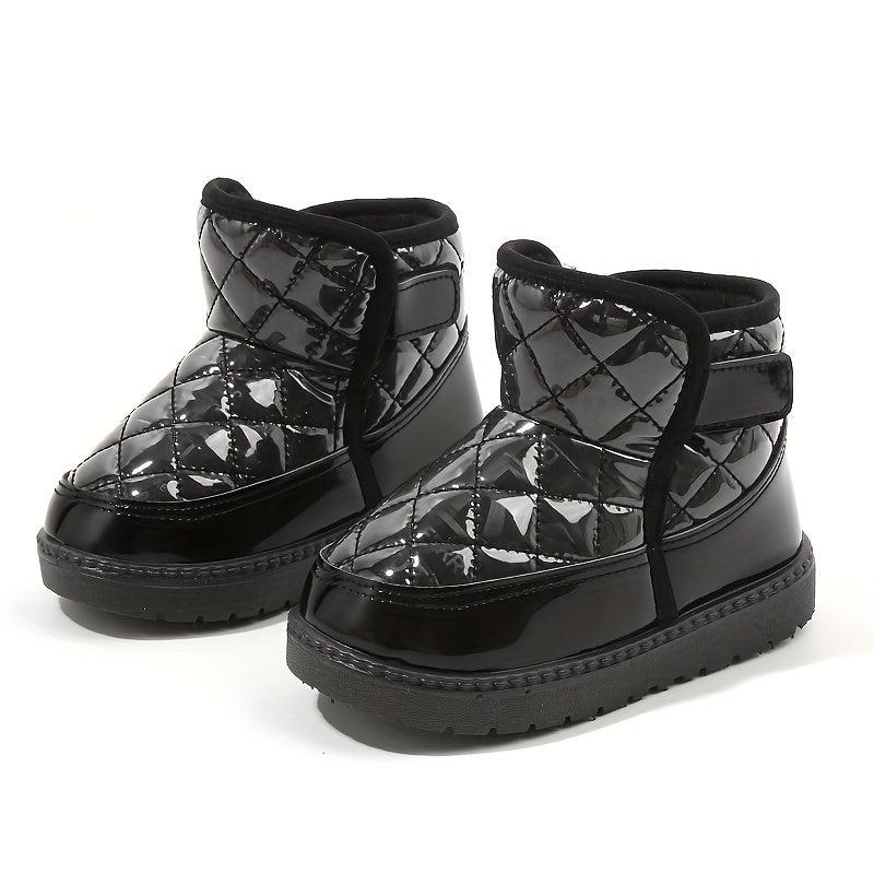 Boy's Snow Boots Warm Fleece Cozy Non slip Ankle Boots