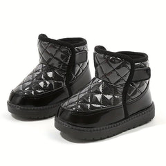 Boy's Snow Boots Warm Fleece Cozy Non slip Ankle Boots