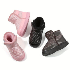 Boy's Snow Boots Warm Fleece Cozy Non slip Ankle Boots