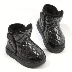 Boy's Snow Boots Warm Fleece Cozy Non slip Ankle Boots