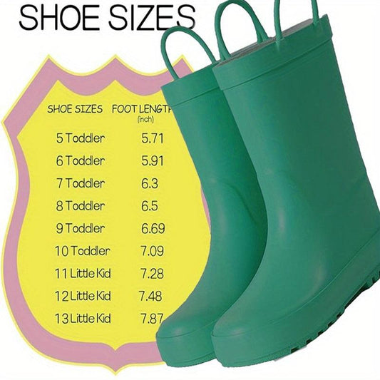 Boy's Waterproof Rain Boots Comfy Non Slip Durable Shoes For Kids