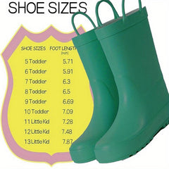 Boy's Waterproof Rain Boots Comfy Non Slip Durable Shoes For Kids