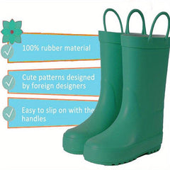 Boy's Waterproof Rain Boots Comfy Non Slip Durable Shoes For Kids