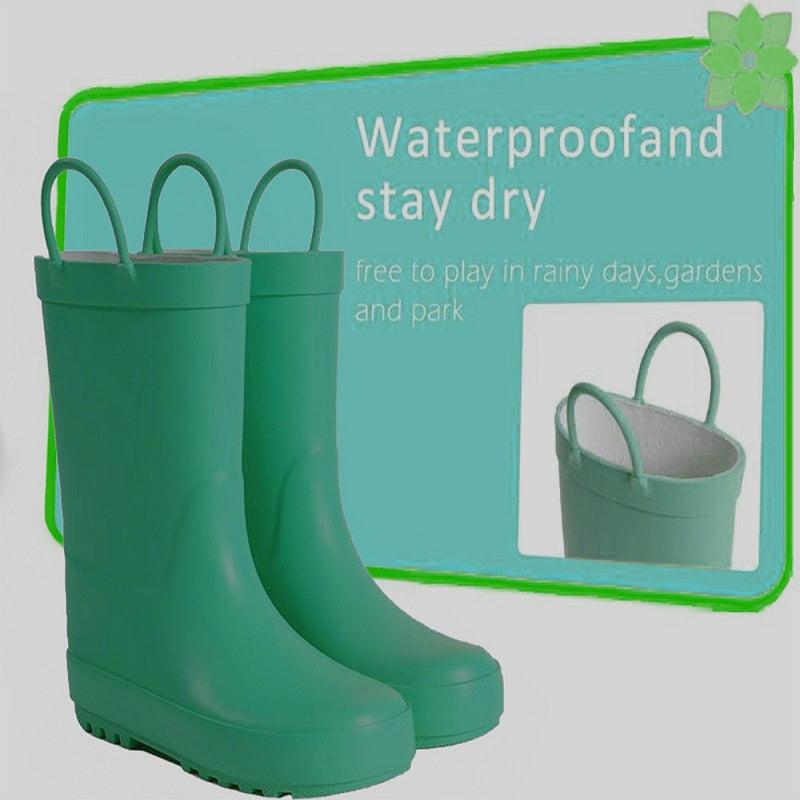 Boy's Waterproof Rain Boots Comfy Non Slip Durable Shoes For Kids