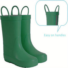 Boy's Waterproof Rain Boots Comfy Non Slip Durable Shoes For Kids
