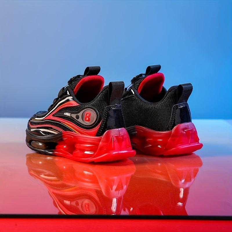 Boys Casual Low Top Sneakers with Rotating Button