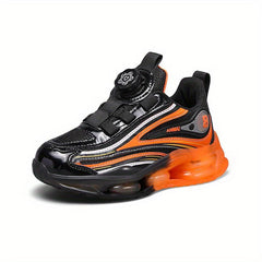 Boys Casual Low Top Sneakers with Rotating Button