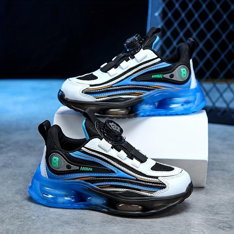 Boys Casual Low Top Sneakers with Rotating Button