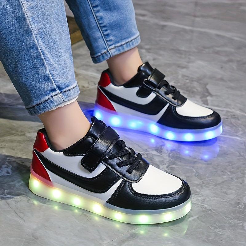 Toddler Boys Light Up Skate Shoes Breathable Mesh Hollow Out