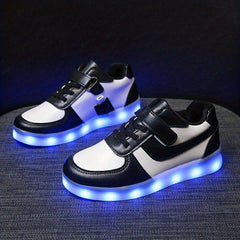 Toddler Boys Light Up Skate Shoes Breathable Mesh Hollow Out