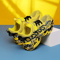 Boys Casual Breathable Woven Shoes Lightweight Non Slip Running Shoes