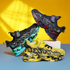 Boys Casual Breathable Woven Shoes Lightweight Non Slip Running Shoes
