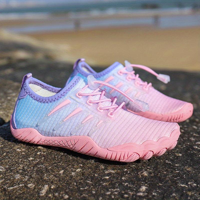 Boy's Striped Quick Dry Water Shoes for Pool Swimming Surfing