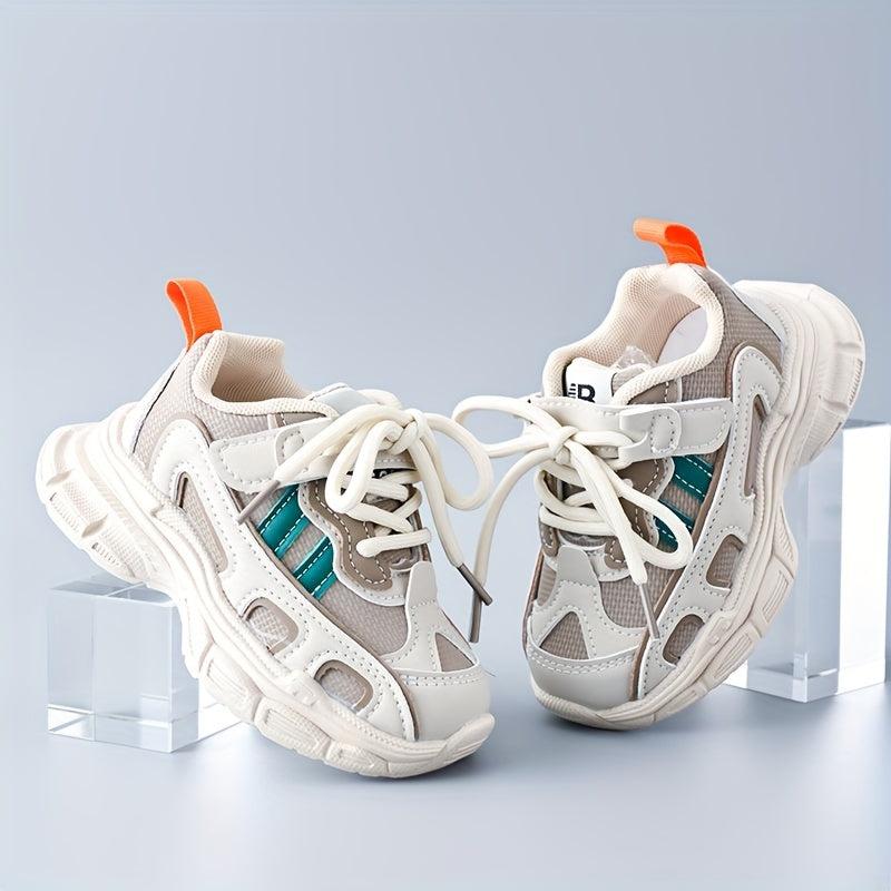Boys Lightweight Anti-Slip Lace Up Sneakers for Outdoor Activities