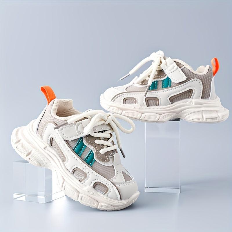 Boys Lightweight Anti-Slip Lace Up Sneakers for Outdoor Activities