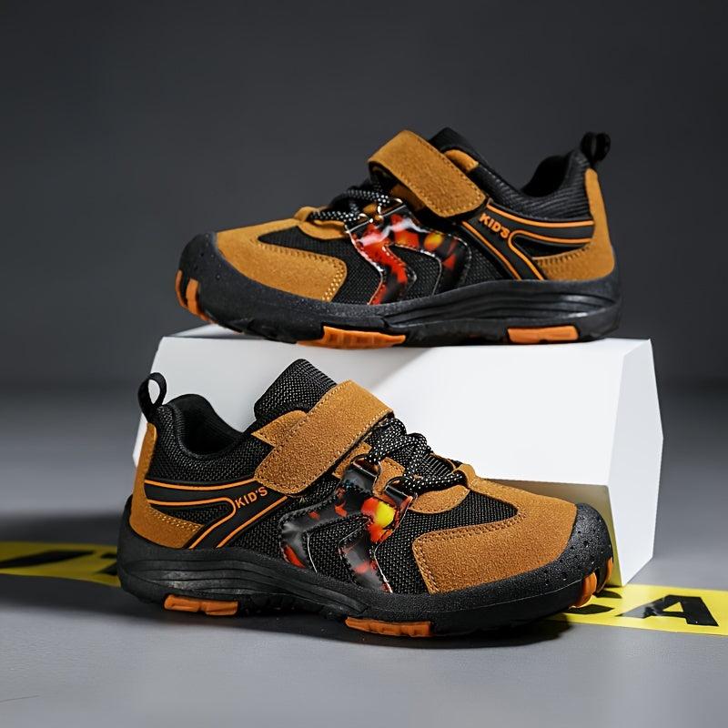 Boys' Solid Sneakers Hook & Loop Fastener Shoes