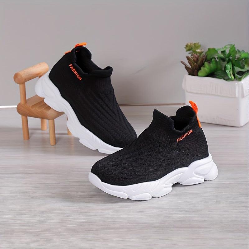 Boys Slip On Sneakers Breathable Woven Shoes for Outdoor Activities