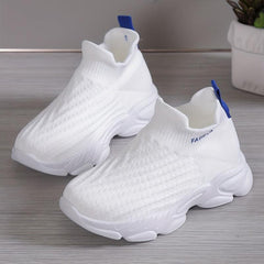 Boys Slip On Sneakers Breathable Woven Shoes for Outdoor Activities