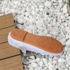 Sequin Dress Shoes For Girls Non Slip Flat Shoes For Party