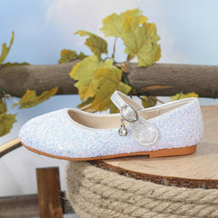 Sequin Dress Shoes For Girls Non Slip Flat Shoes For Party
