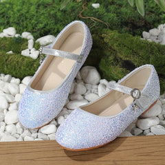 Sequin Dress Shoes For Girls Non Slip Flat Shoes For Party