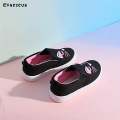 Girls' Canvas Slip-on Loafers for Autumn
