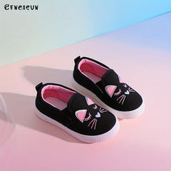 Girls' Canvas Slip-on Loafers for Autumn