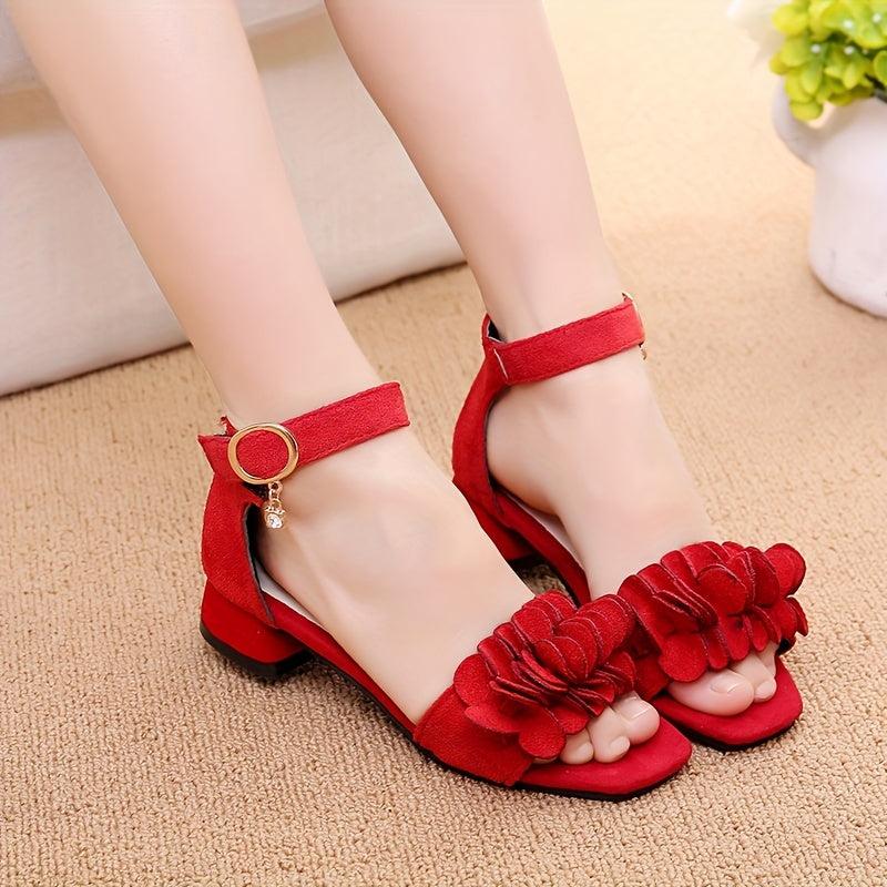 Girls Heeled Sandals Lightweight Dress Shoes