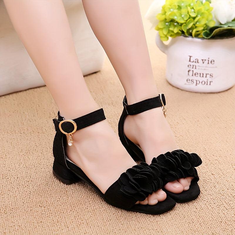 Girls Heeled Sandals Lightweight Dress Shoes