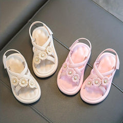 Toddler Girls Flower Sandals Lightweight Beach Shoes