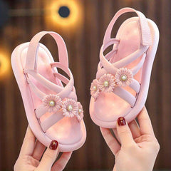 Toddler Girls Flower Sandals Lightweight Beach Shoes