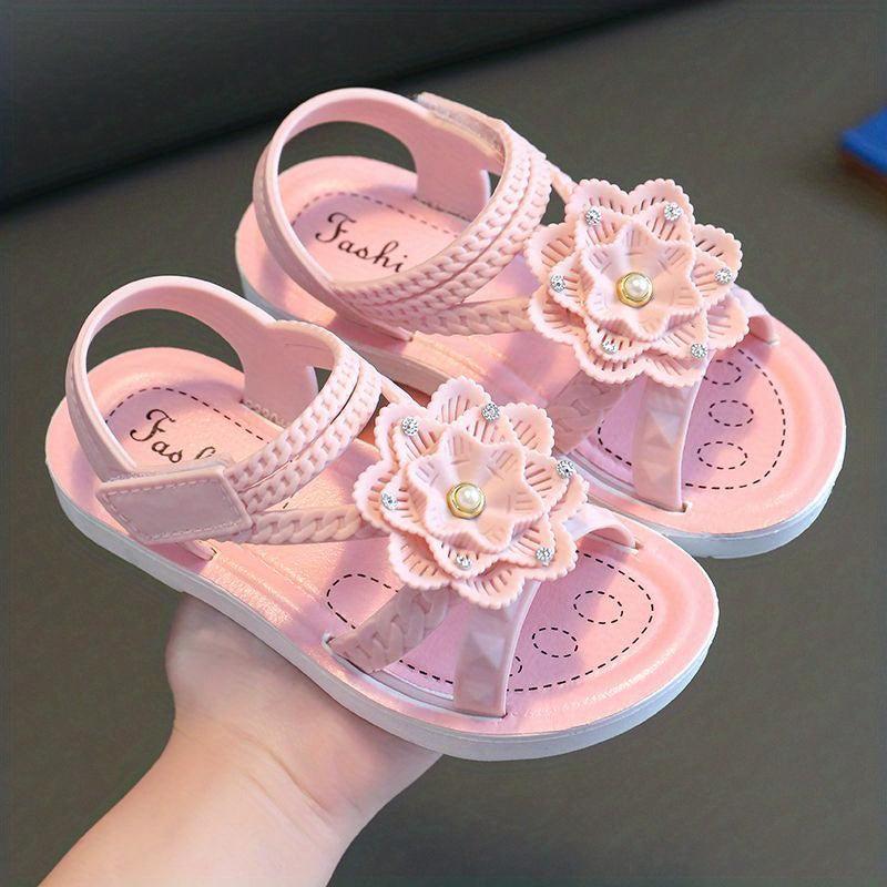 Toddler Girls Flower Sandals Non Slip Soft Sole Summer Shoes