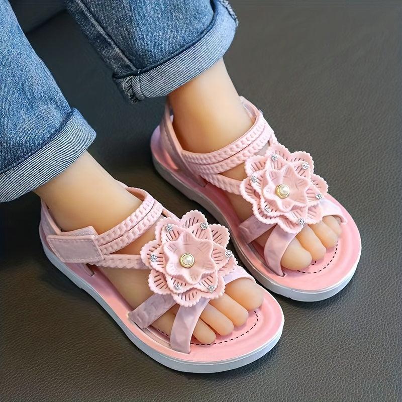 Toddler Girls Flower Sandals Non Slip Soft Sole Summer Shoes