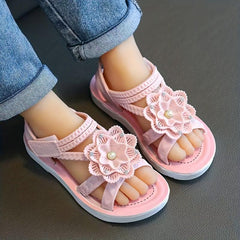 Toddler Girls Flower Sandals Non Slip Soft Sole Summer Shoes