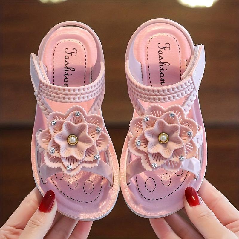 Toddler Girls Flower Sandals Non Slip Soft Sole Summer Shoes