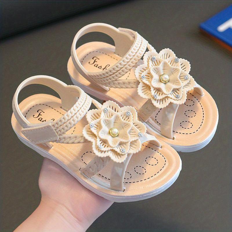 Toddler Girls Flower Sandals Non Slip Soft Sole Summer Shoes