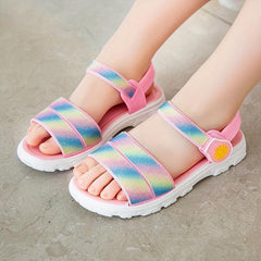 JIAGEYA Girls Sandals Lightweight Non Slip Comfy Summer Beach Shoes