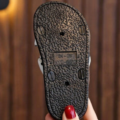 Boho Flower Print Girls Slippers Lightweight Non Slip