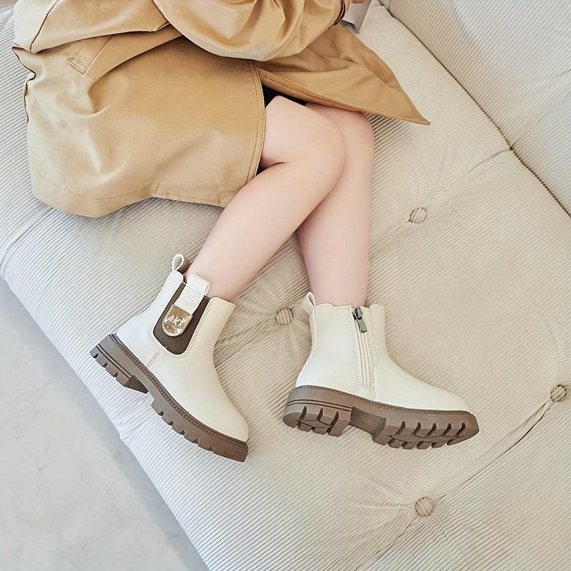 Vintage Ankle Boots With Zipper Lightweight Non Slip Boots