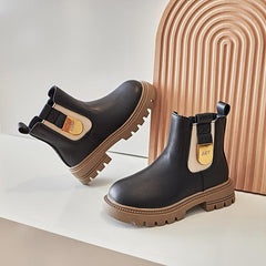 Vintage Ankle Boots With Zipper Lightweight Non Slip Boots