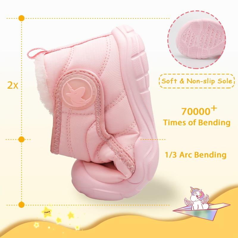 Girls Soft and Warm Snow Boots with Fleece Lining