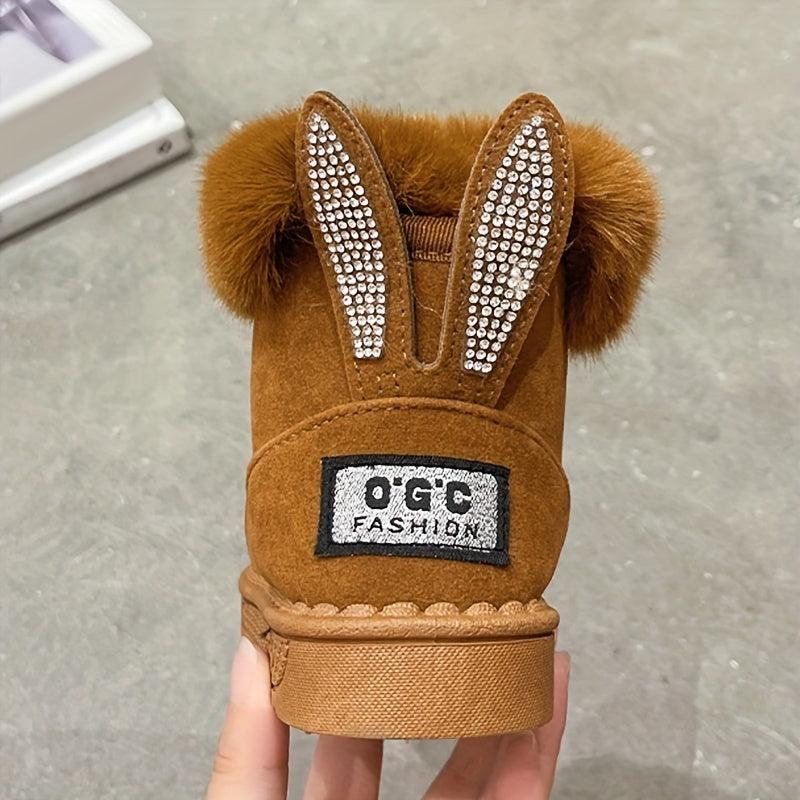 Girls Snow Boots Durable & Comfy Ankle for Cozy Winter Fun