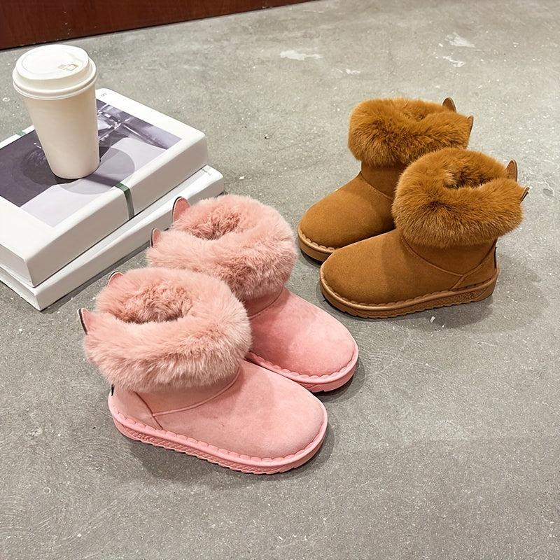 Girls Snow Boots Durable & Comfy Ankle for Cozy Winter Fun