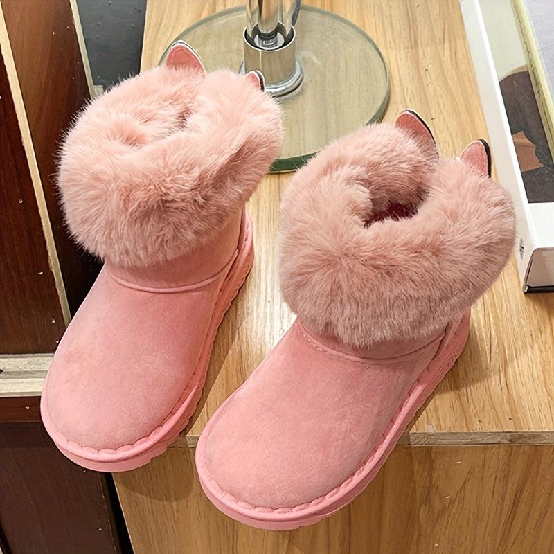 Girls Snow Boots Durable & Comfy Ankle for Cozy Winter Fun