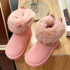 Girls Snow Boots Durable & Comfy Ankle for Cozy Winter Fun