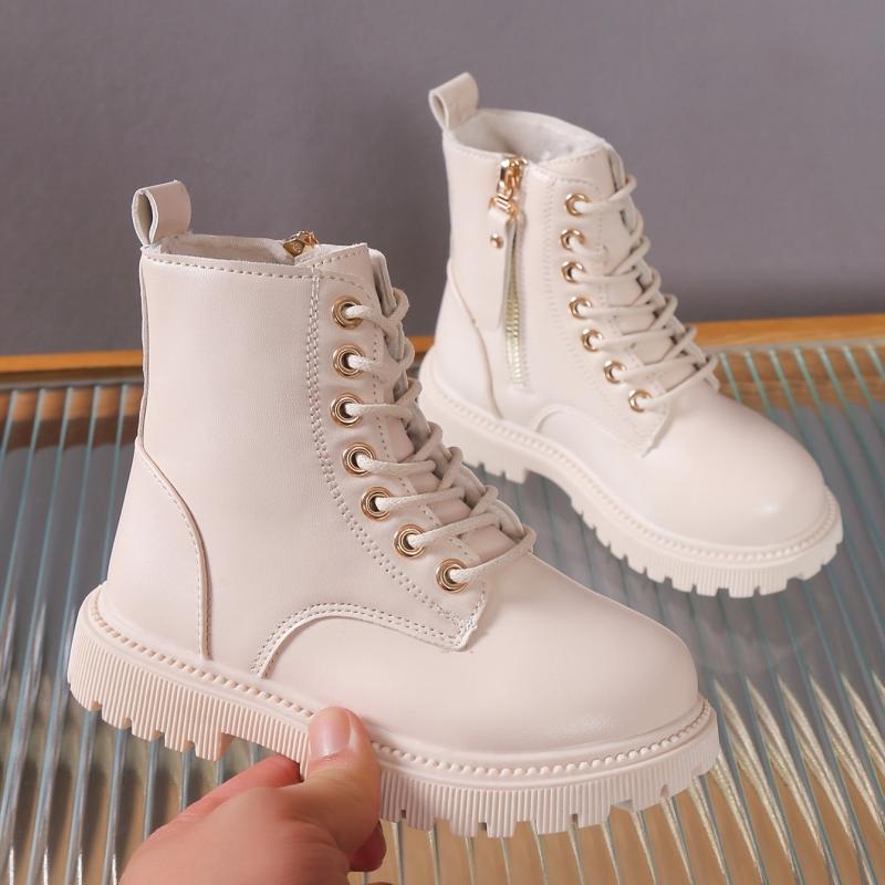 Girls' Zipper Boots with Fleece Lining for Autumn/Winter