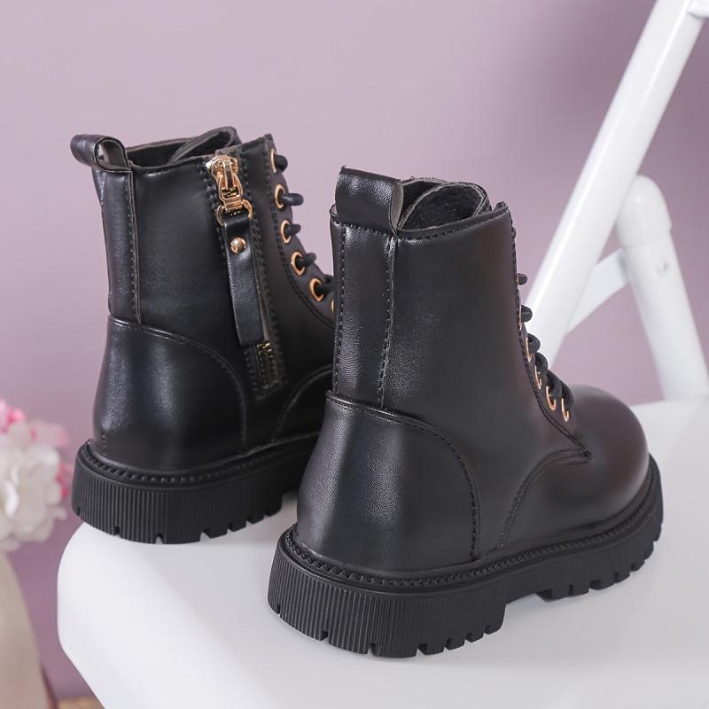 Girls' Zipper Boots with Fleece Lining for Autumn/Winter