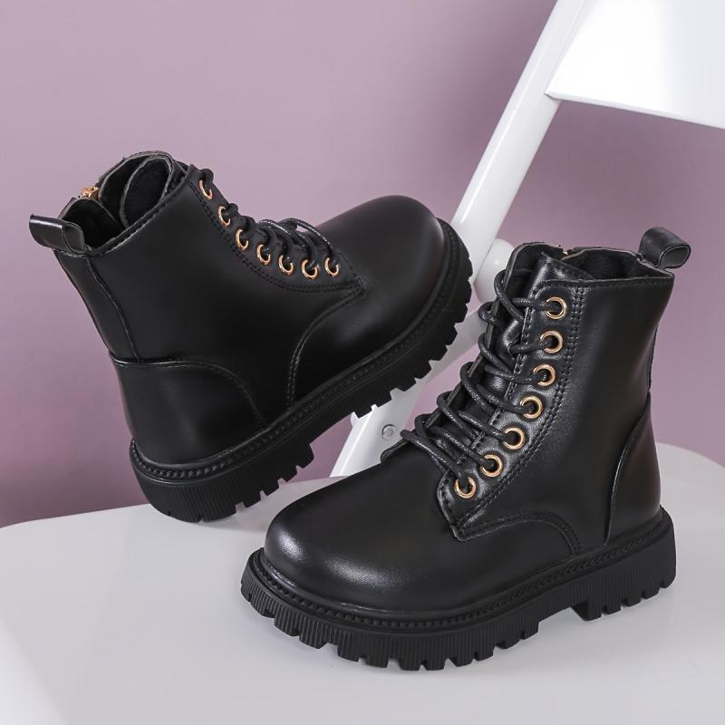 Girls' Zipper Boots with Fleece Lining for Autumn/Winter